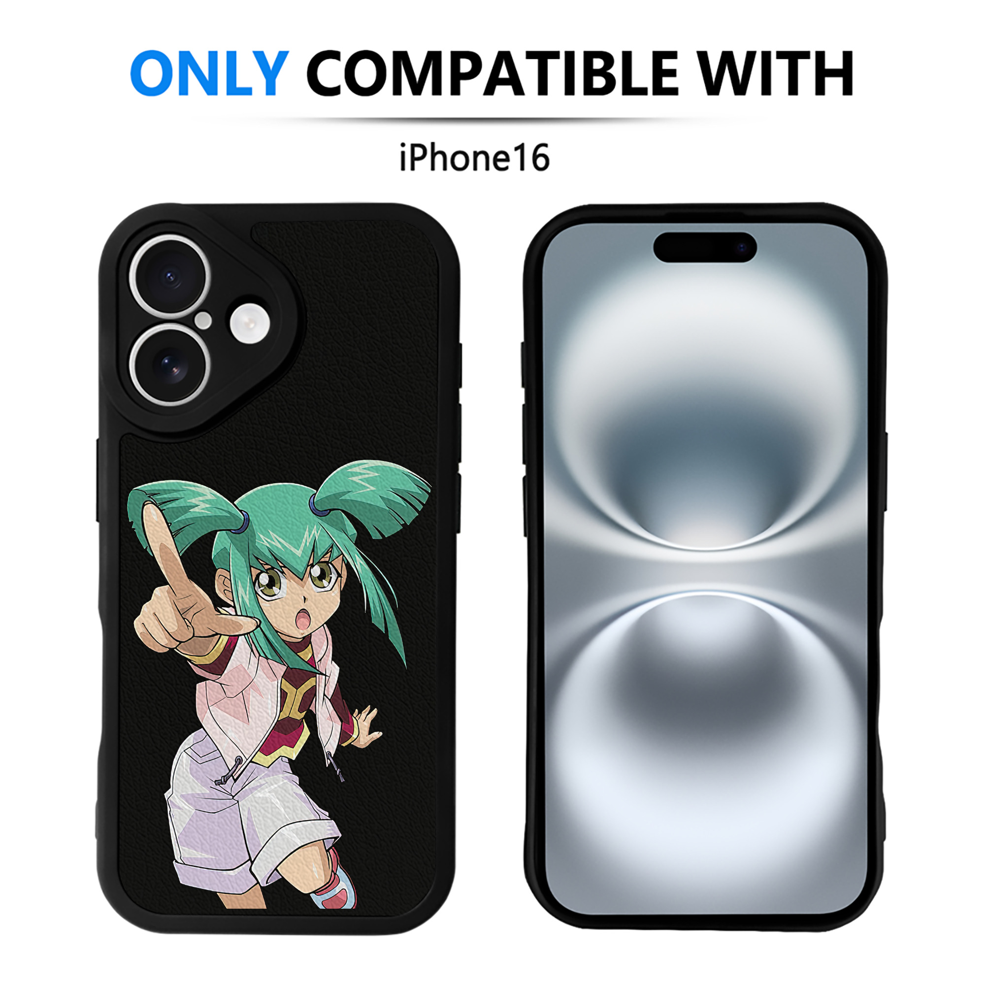 （画像用） 遊☆戯☆王 Yu-Gi-Oh! 【iPhone 16シリーズ対応】シリコンスマホケース（レザー調） 材質：シリコン